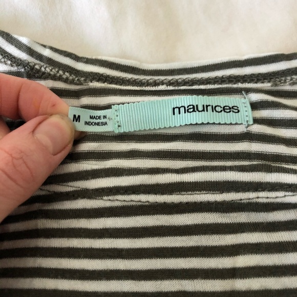 Maurices - off the shoulder - striped top - Picture 2 of 2